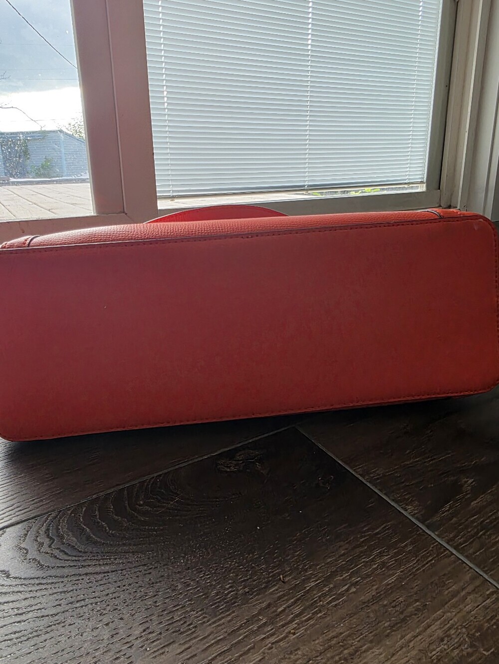 kate spade Bright Orange Pebbled Leather Tote with Shoulder Straps - Picture 4 of 12